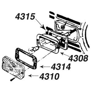 Park Light Gaskets, 1969-77 Bronco, Pair