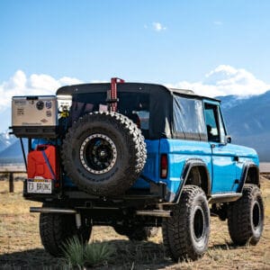Early Bronco Plate Bumper With Tire & Jack Carrier