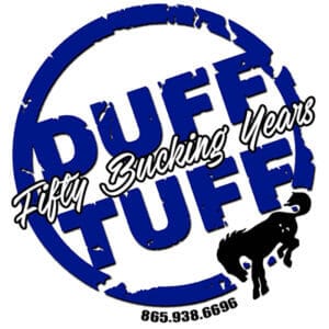 Fifty Bucking Years Duff Tuff Sticker